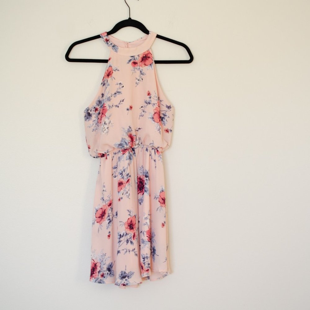 Ava & Yelly Floral halter dress